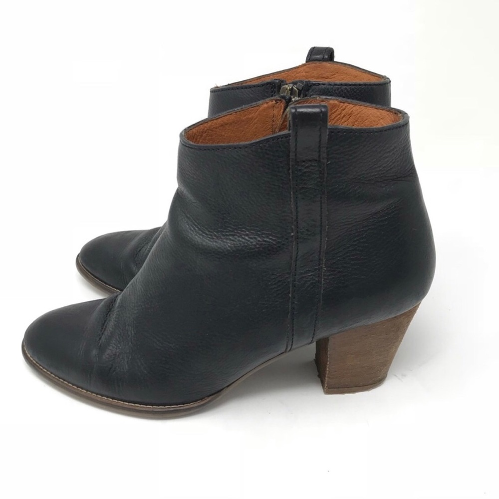 Madewell Billie Black Leather Ankle Boot